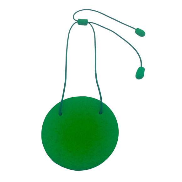 Bright Green Round Statement Necklace with Adjustable fastening