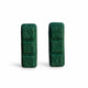 Dark Green  Rectangular Stud Earrings with Square Details - Modernist Geometric 