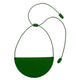 Dark Green polymer clay statement necklace on a white background 