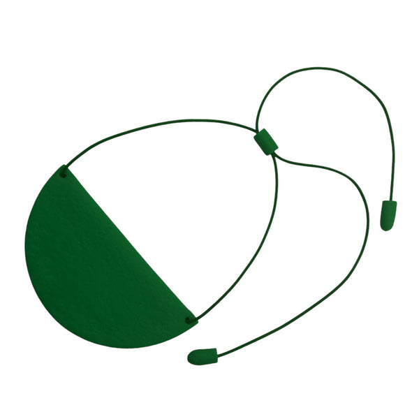 Dark Green polymer clay statement necklace on a white background 