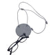 Large Grey Polymer Clay Statement necklace holding glasses on a white background
