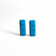 Turquoise Rectangular Stud Earrings with Square Details - Modernist Earrings