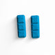 Turquoise Rectangular Stud Earrings with Square Details - Modernist 