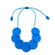 Turquoise polymer clay statement necklace with adjustable fastening 