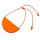 orange half circle polymer clay statement necklace with coordinating elastic cord